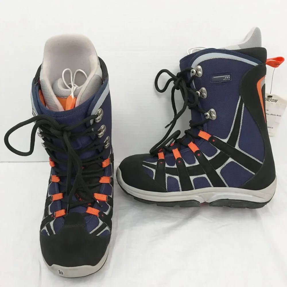 NEW Burton Moto Snowboard Boots! US 9 UK 8 Euro 43 Blue Black Traditional Lace